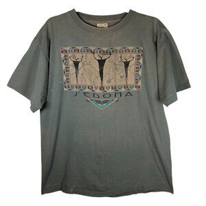 Prairie Mountain Mens Graphic Tee Size Large Sedona Southwestern Nature Print Gr